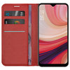 Leather Wallet Case & Card Holder Pouch for Oppo AX7 - Red